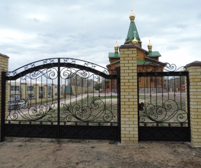 Кованые распашные ворота г.Дзержинск Нижегородская область ул.Попова 2013г 