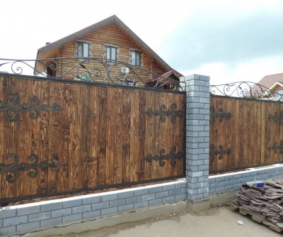 Забор с коваными элементами д.Караулово Кстовский р-н 2014г