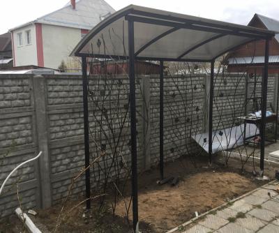 Металлический навес с декорацией Нижний Новгород 2020г.